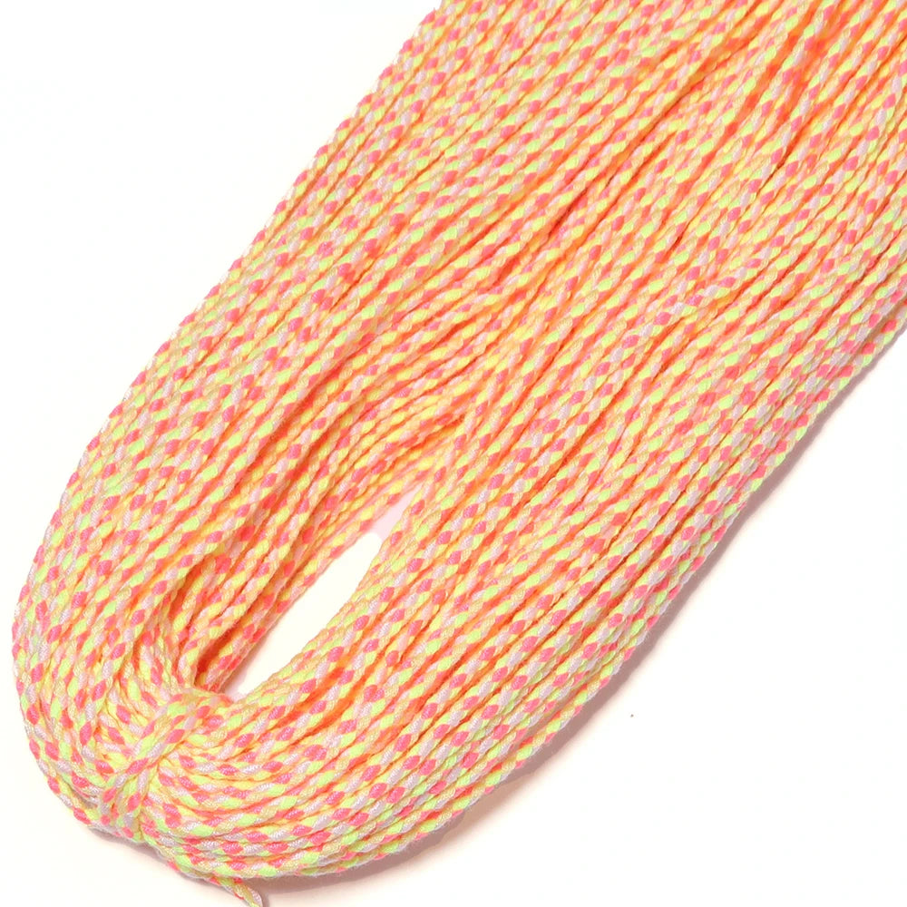 10 Yards Bohemian Multicolor Braided Cotton Cord – DIY Jewelry Braided Craft Cord PLUSH yellow red 2mm