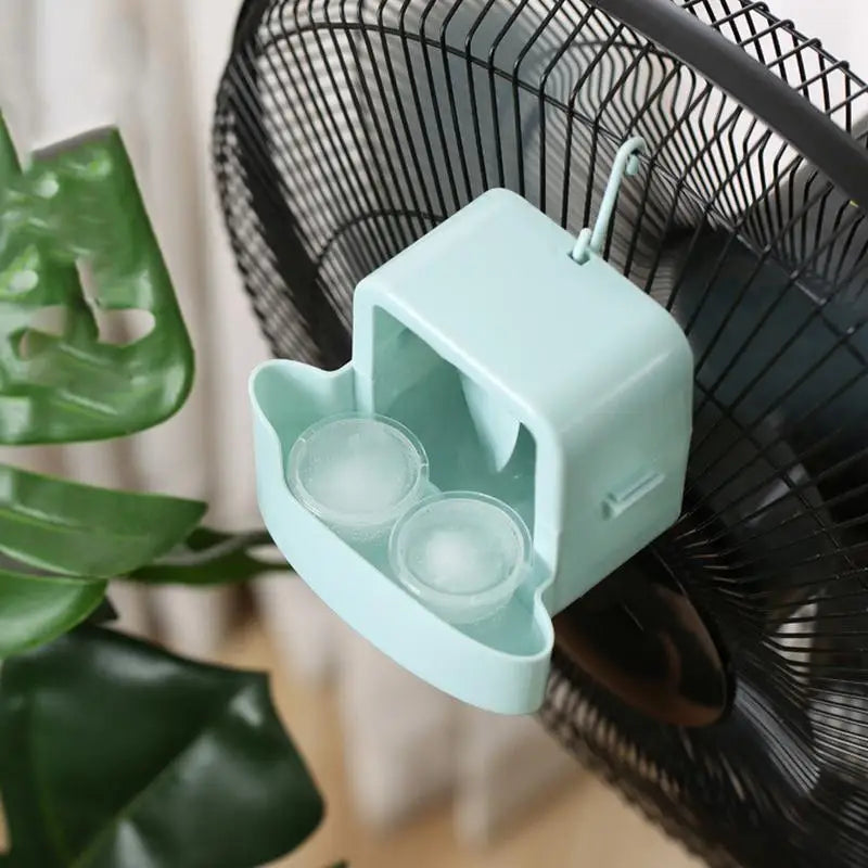 Fan Ice Cooling Box with 4 Reusable Ice Cups & Hanging Hook Fan Cooling Accessory PLUSH
