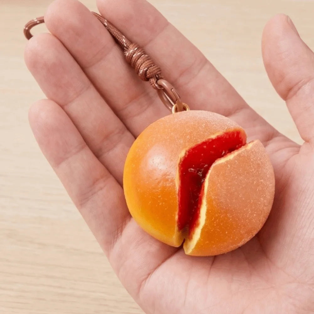 Squishy Bread Keychain Slow Rebound PU Squeeze Toy Key Ring Novelty Keychain PLUSH