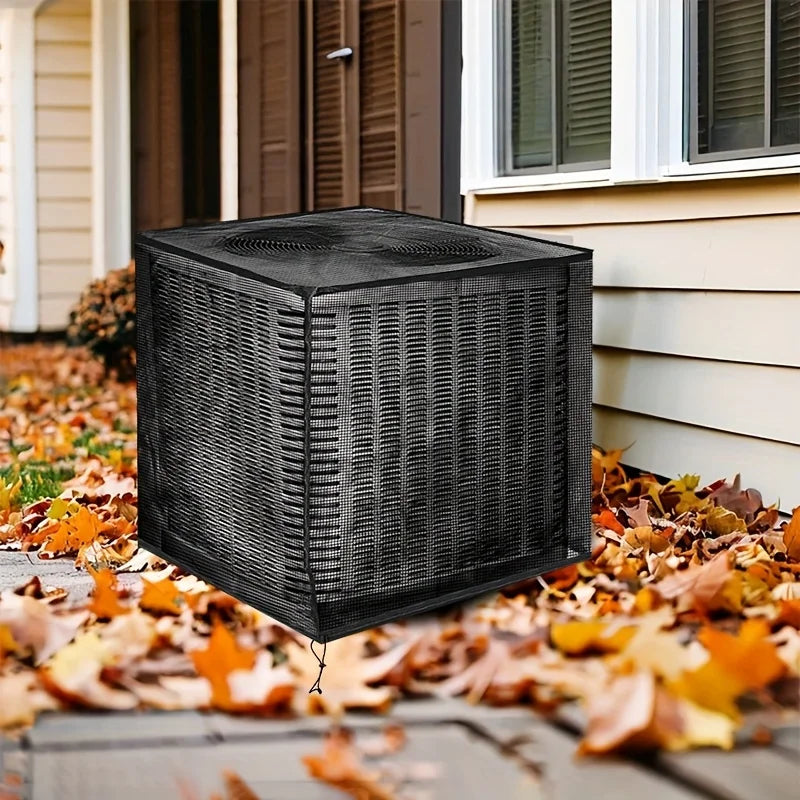 Outdoor Mesh AC Cover – Black Window Air Conditioner Cover AC Unit Cover PLUSH