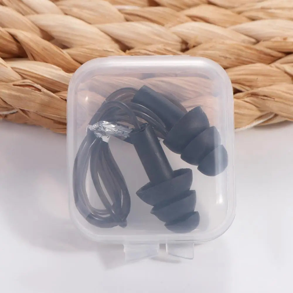 Silicone Ear Plugs & Nose Clip Set – Diving, Surf & Shower Swim Ear Plugs PLUSH