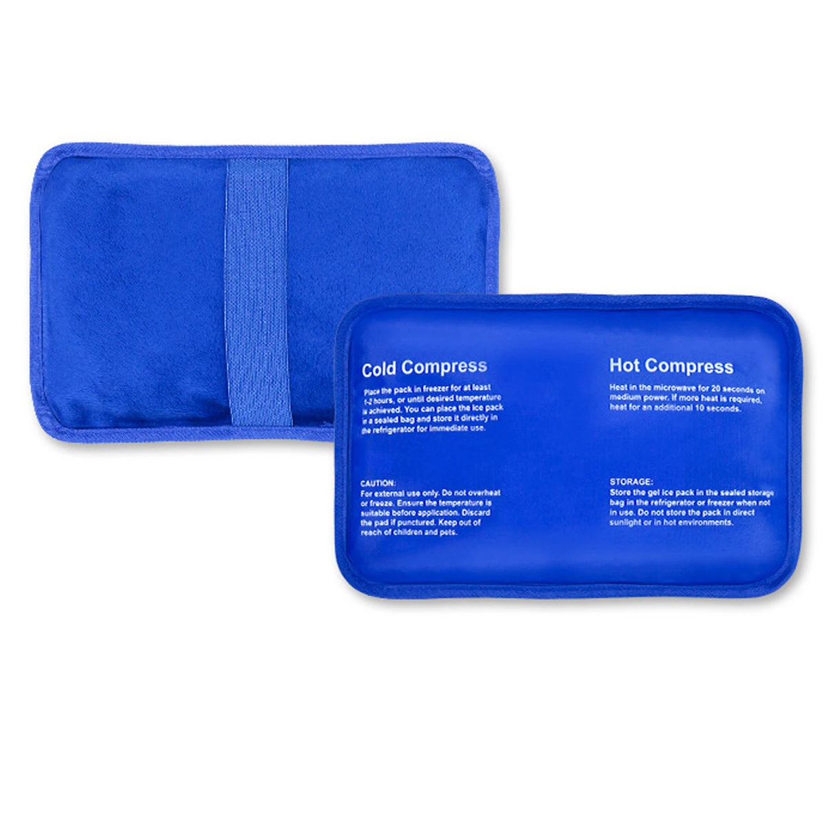 Large Reusable Hot Cold Gel Ice Pack – Shoulder Knee Back Hot Cold Gel Pack PLUSH Blue