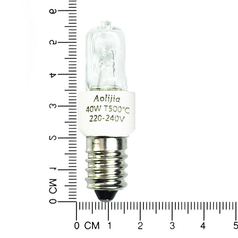 25W/40W E14 Halogen Oven Bulb – 500°C High Temp Resistant Halogen Oven Bulb PLUSH