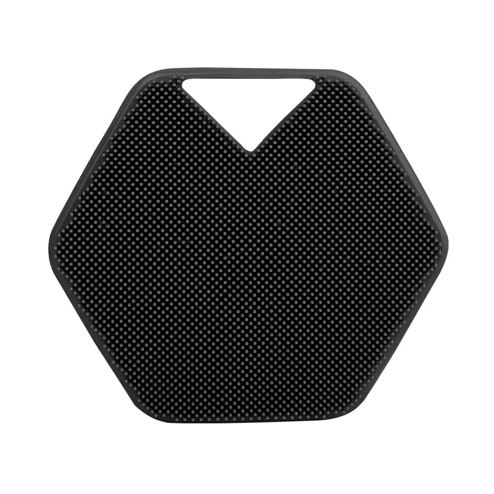 Silicone Exfoliating Body Scrubber & Wall Mount Shampoo Brush Body Scrub Brush PLUSH Black without Hook Silica Gel
