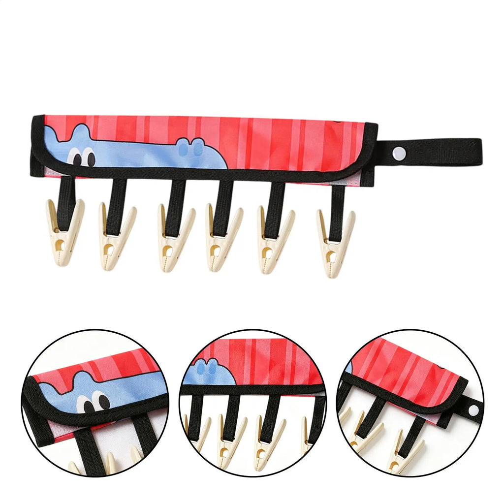 Portable Foldable Travel Clothes Hanger – 6 Clip Dryer Travel Clothes Hanger PLUSH