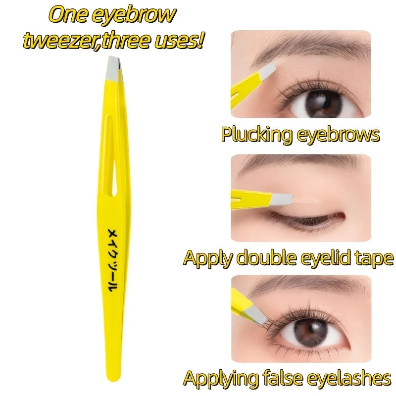 Ouriner Stainless Steel Slant Eyebrow Tweezers | Facial Hair Tool Eyebrow Tweezers PLUSH