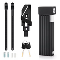 Foldable Bicycle Lock – Portable Anti-Theft Bike Security Lock Folding Bike Lock PLUSH Dark Grey