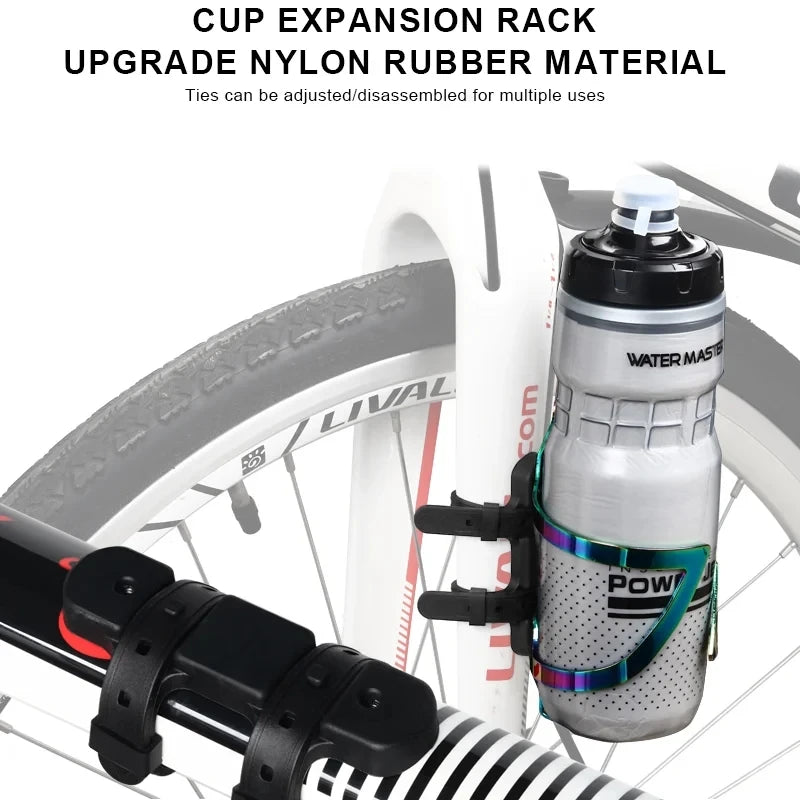 Silicone Bike Bottle Cage Strap Mount Adapter – Fits 22–55mm Bottle Cage Adapter PLUSH