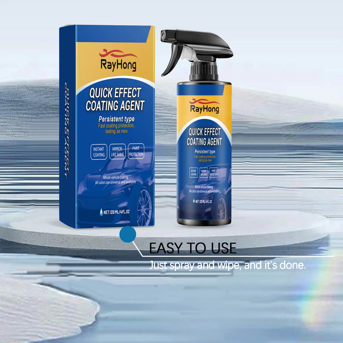 RayHong Nano Ceramic Coating Spray – Hydrophobic Car Polish Ceramic Coating Spray PLUSH