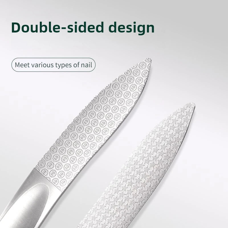 Ouriner Double-Sided Stainless Steel Nail File – Manicure Tool Nail File PLUSH