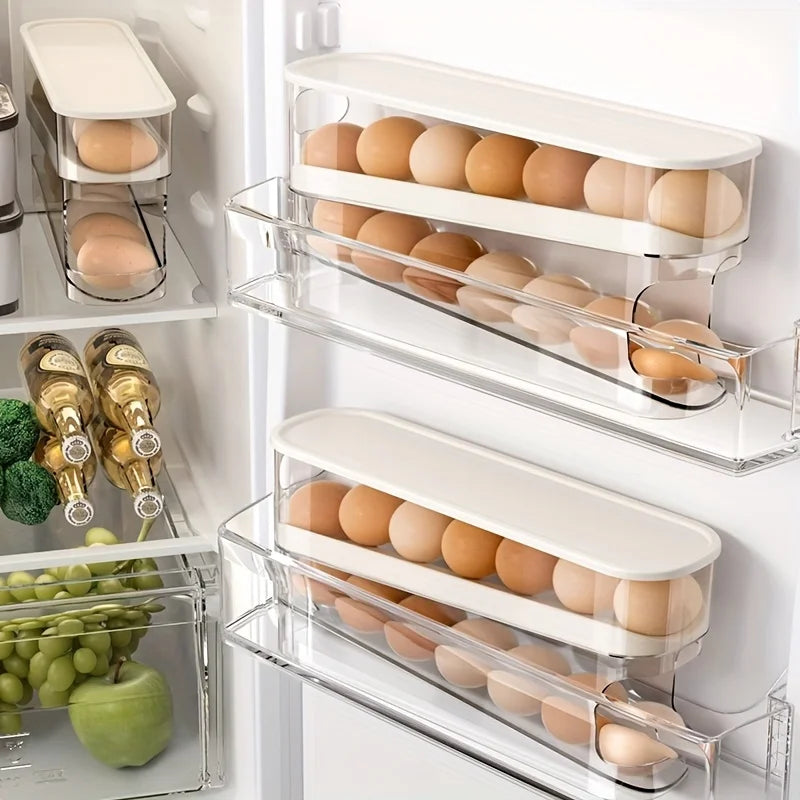 2-Layer Auto Slide Egg Storage Box – Holds 12–14 Eggs Egg Storage Box PLUSH