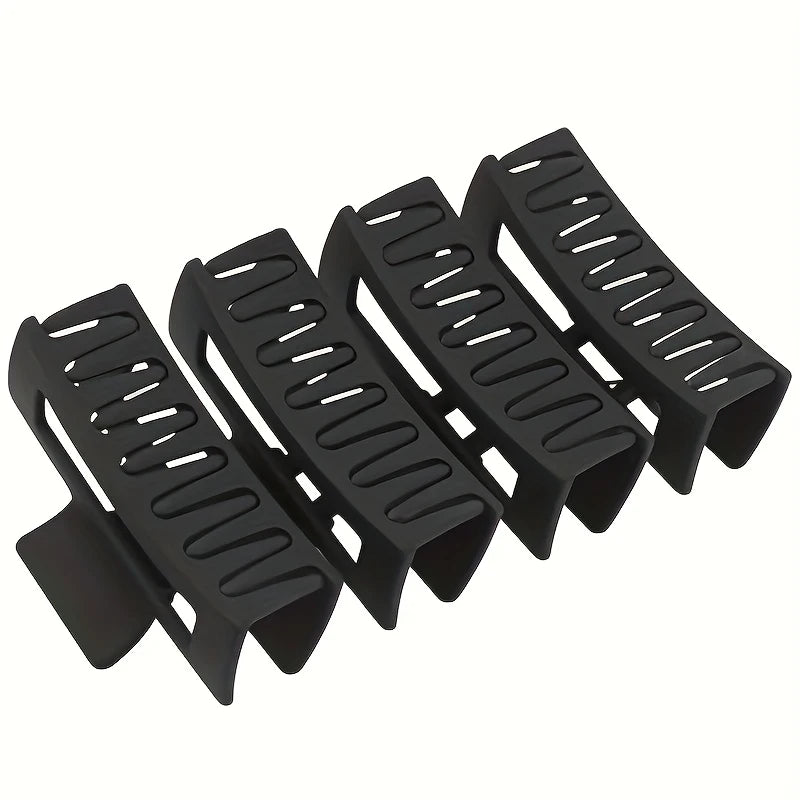 4-Pack Rectangular Hair Clips with Anti-Slip Claws – All Hair Hair Claw Clips PLUSH