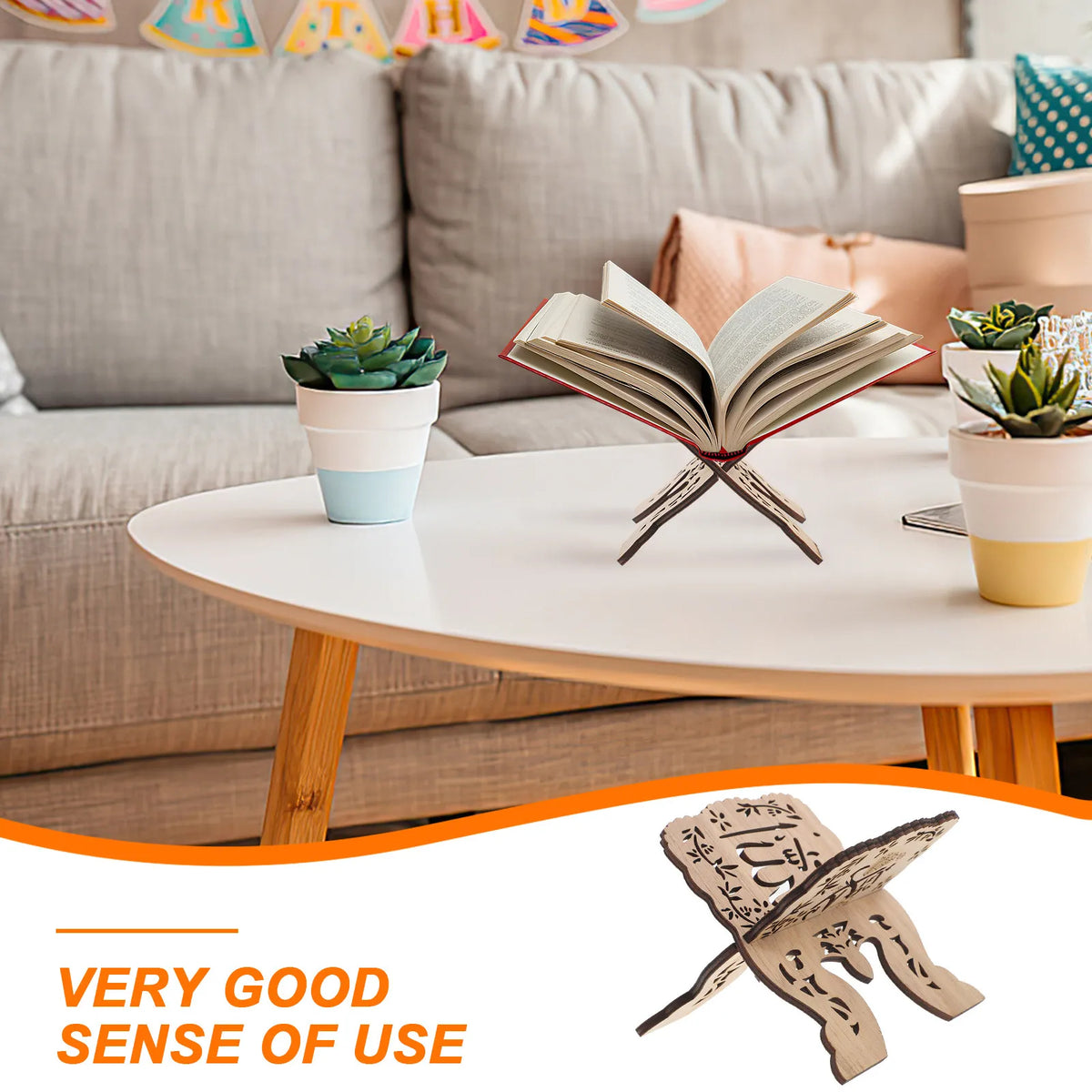 Wooden Desktop Book Stand – Quran, Bible & Study Reading Holder Wooden Book Stand PLUSH
