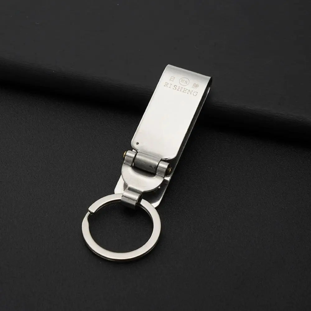 Stainless Steel Quick Release Belt Keychain Clip & Key Ring Belt Key Clip PLUSH Style 2
