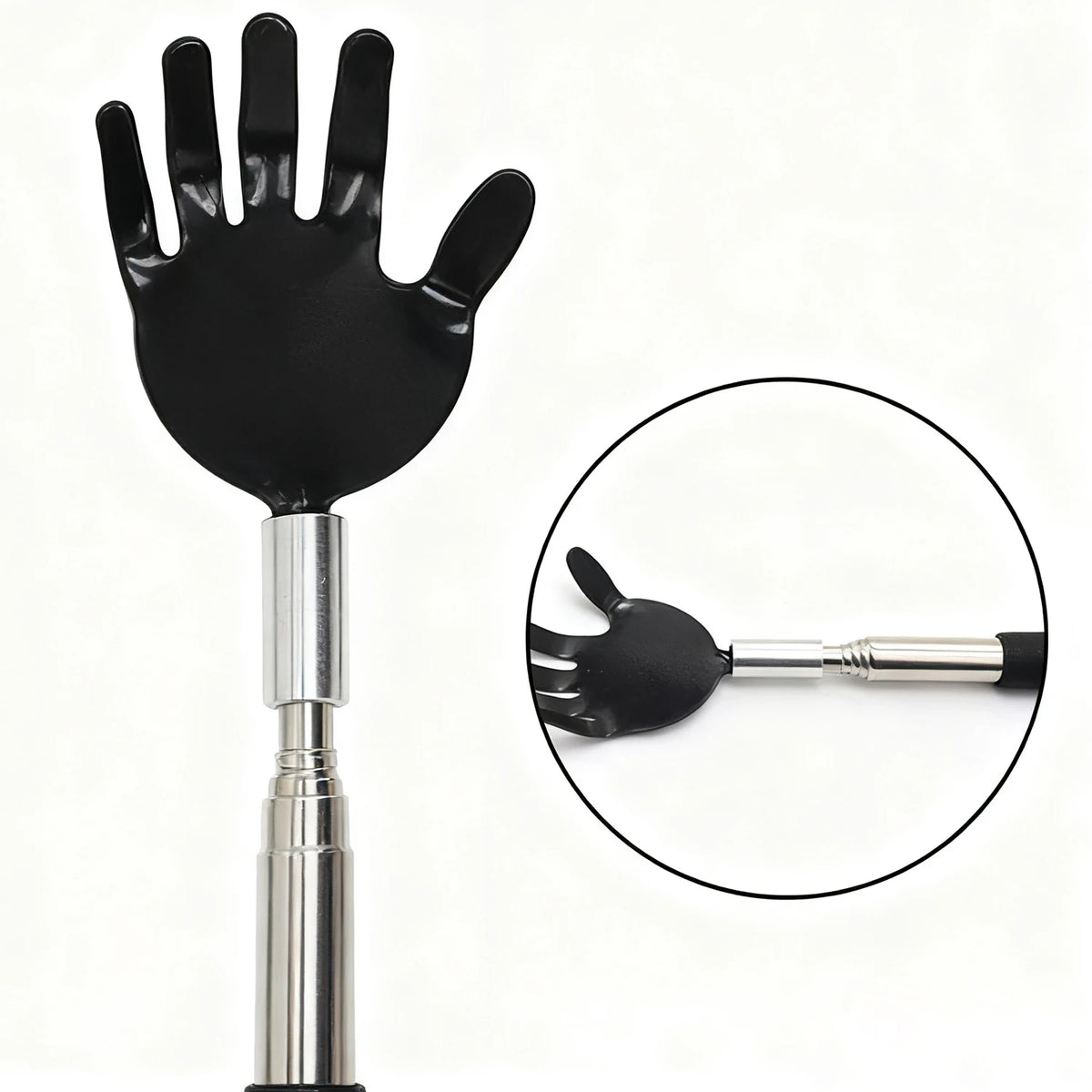 Telescopic Back Scratcher – Extendable Stainless Steel Tool Back Scratcher Tool PLUSH