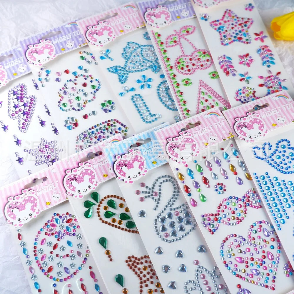 Colorful Rhinestone Gem Stickers – Self-Adhesive Face & Body Bling Gem Body Stickers PLUSH