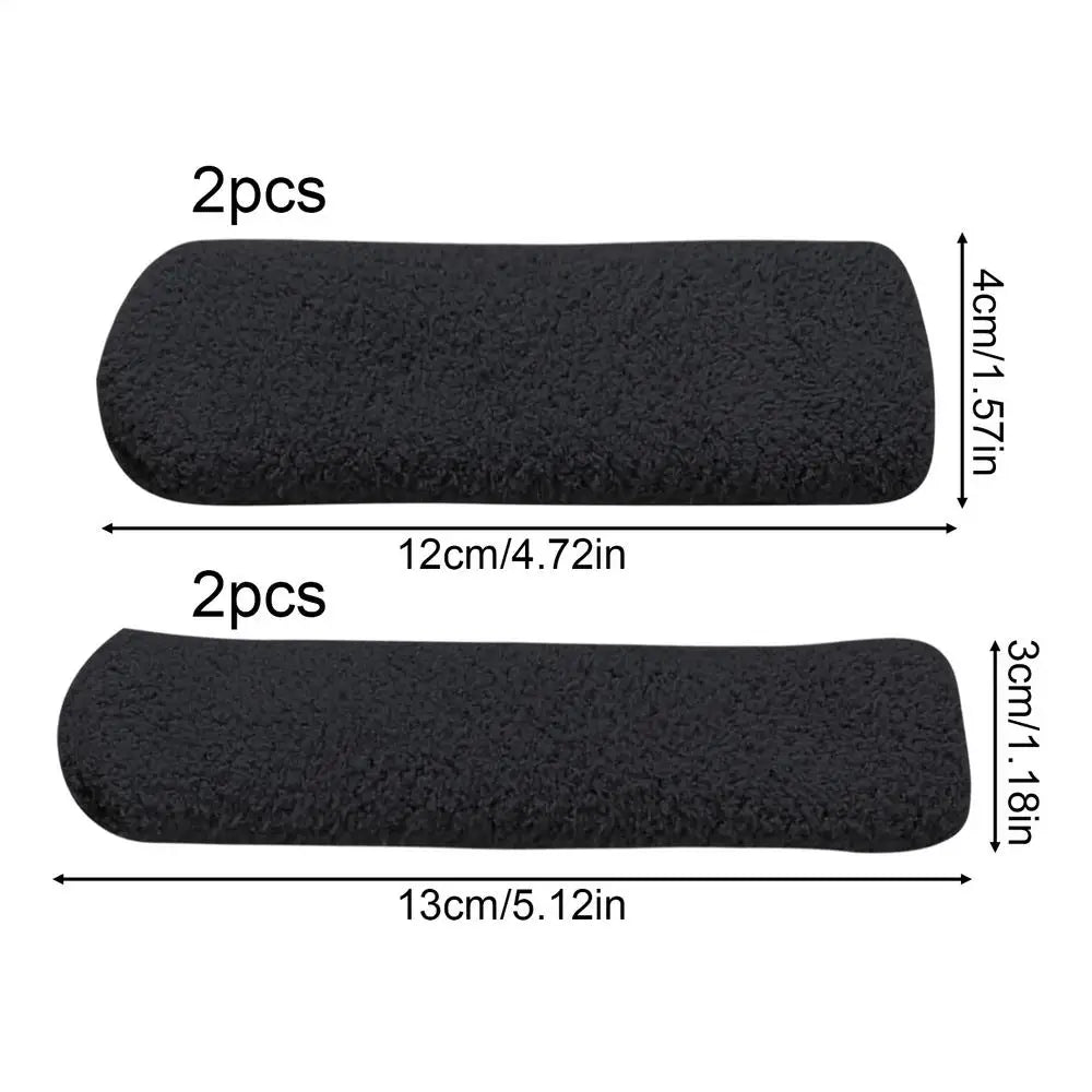 Motorcycle Handlebar Grip Covers – Warm Plush Winter Set Motorcycle Grip Covers PLUSH Dark Gray