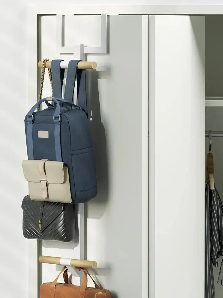 Over Door Hook Rack – No-Drill Iron Coat & Bag Hanger Door Hook Rack PLUSH