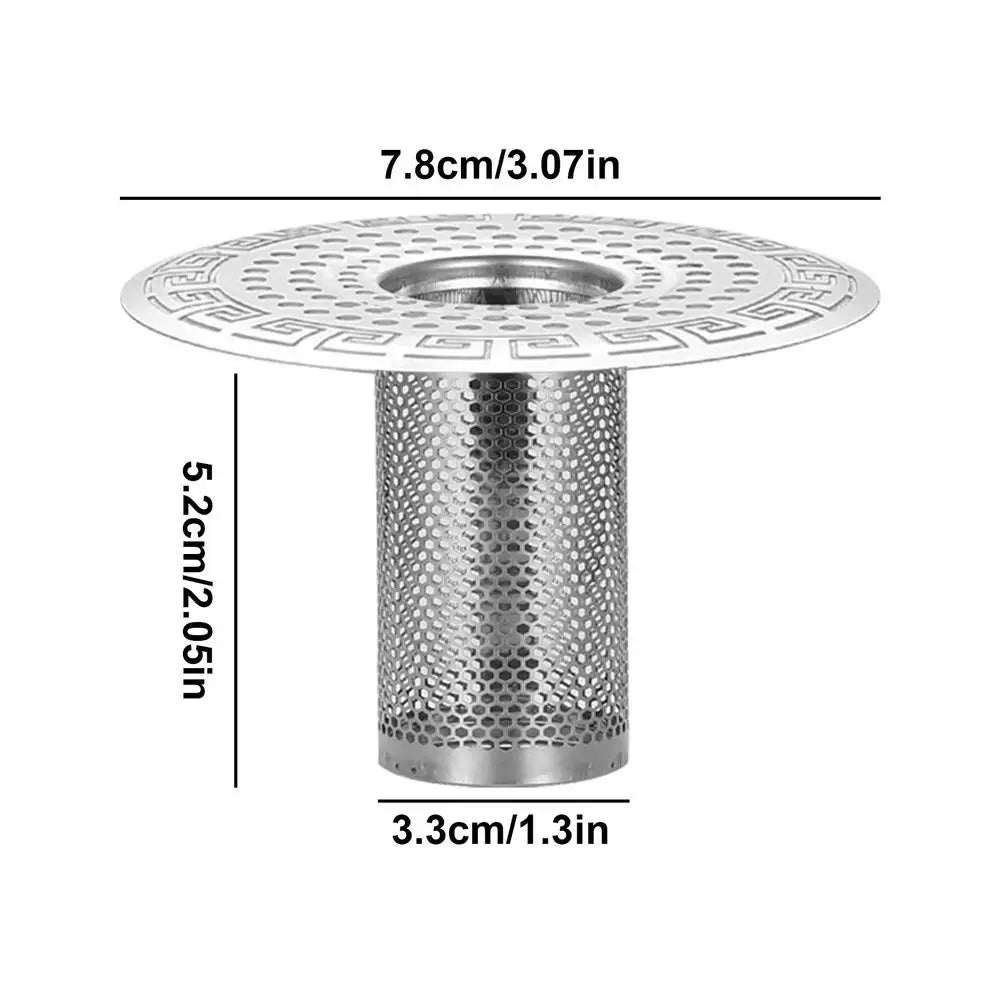 Stainless Steel Shower Drain Hair Catcher & Sink Strainer Drain Hair Catcher PLUSH L