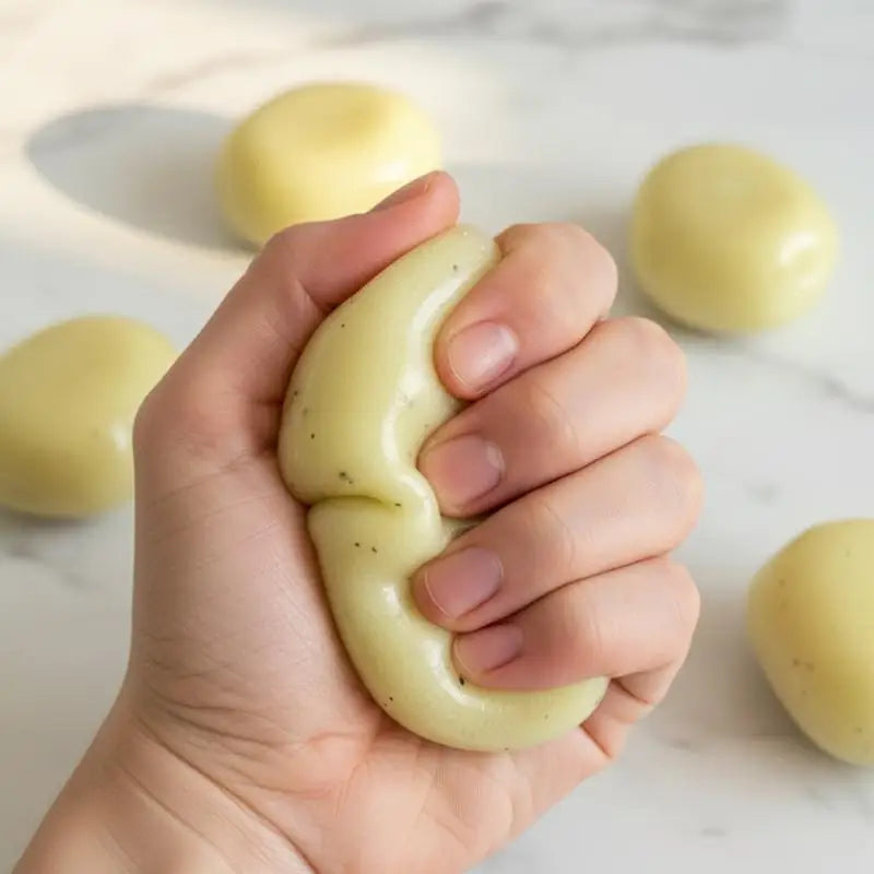 Mashed Potato Stress Ball – TPR Squeeze Toy with Crinkle Sound Novelty Squeeze Toy PLUSH