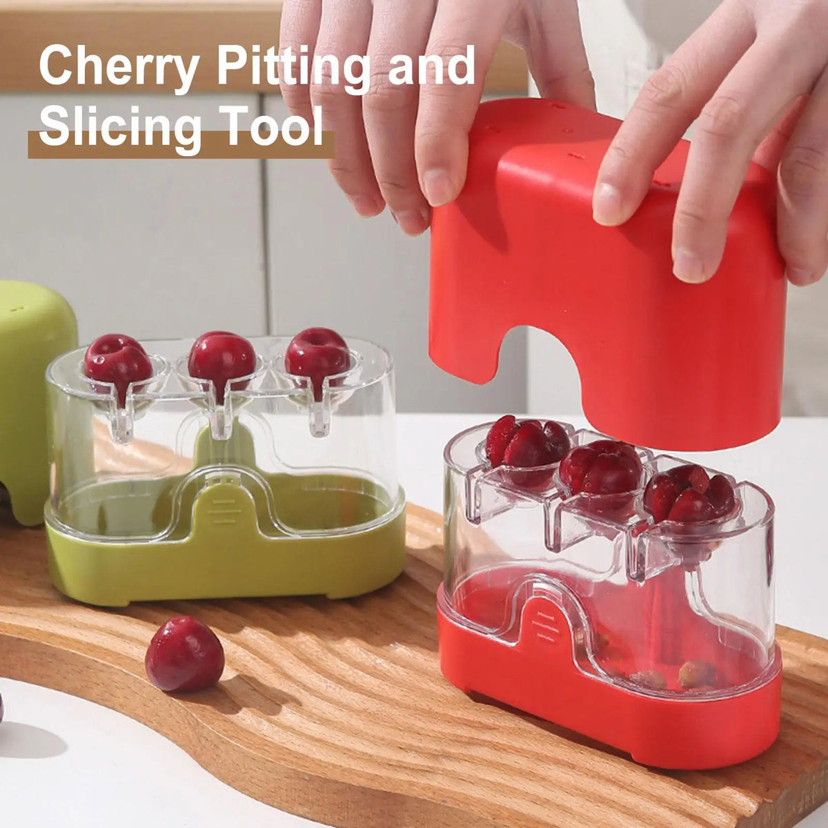 3-Hole Cherry & Olive Pitter Tool – Manual Press Pit Remover Cherry Pitter Tool PLUSH