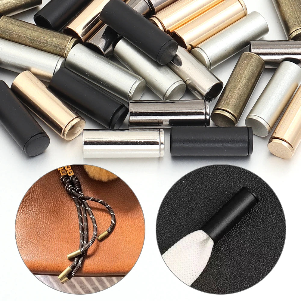 10 Sets Alloy Cord End Caps Metal Rope Stopper Aglets DIY Cord End Caps PLUSH