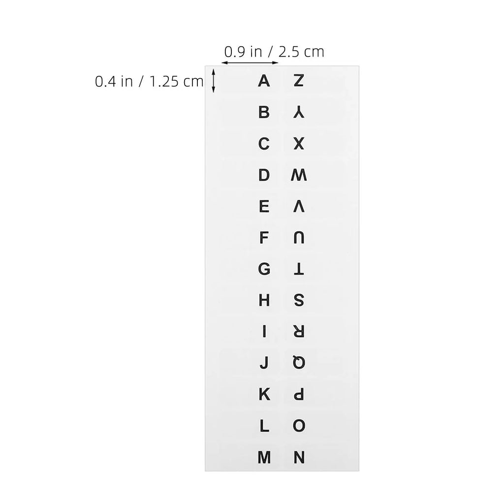 A–Z Alphabet Index Tabs 10 Sheets – White Writable Page Markers Index Tab Stickers PLUSH