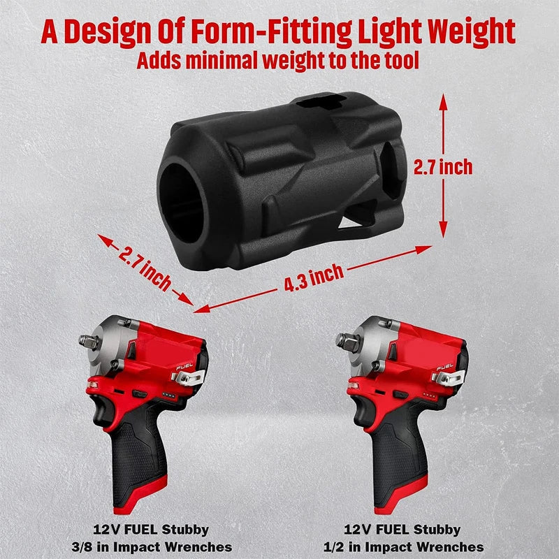 Milwaukee M12 Impact Wrench Boot 49-16-2554 Protective Sleeve Impact Wrench Boot PLUSH