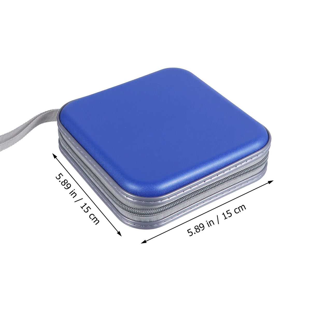 40-Slot CD DVD Storage Bag – Dustproof Zipper Disc Organizer CD DVD Storage Bag PLUSH Blue