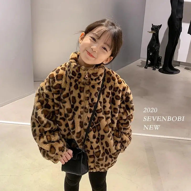 Toddler Fuzzy Leopard Print Quarter-Zip Sweatshirt 6M–4T Toddler Sweatshirt PLUSH 001 2T