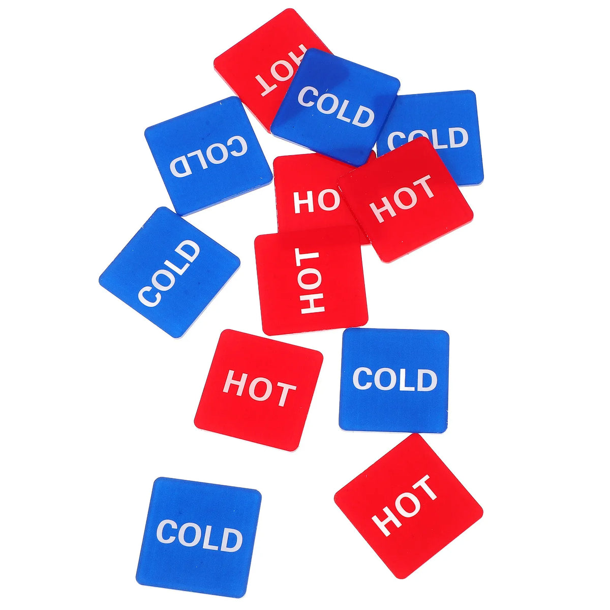 6 Pairs Hot & Cold Water Labels – Acrylic Faucet Stickers Acrylic Label Stickers PLUSH