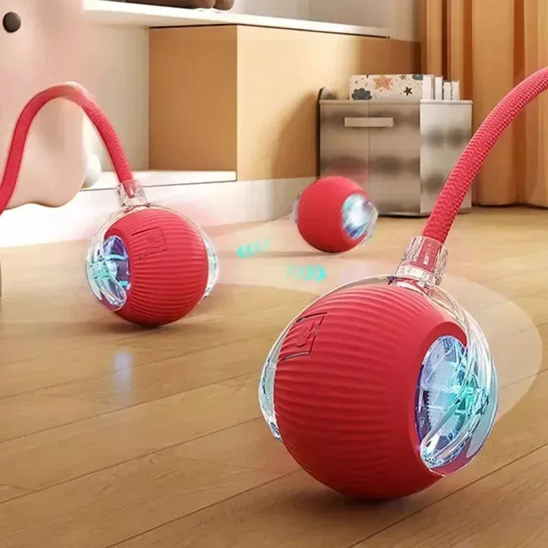 Cat Interactive Auto-Rolling Ball Toy with LED Light & Sound Interactive Cat Toy PLUSH