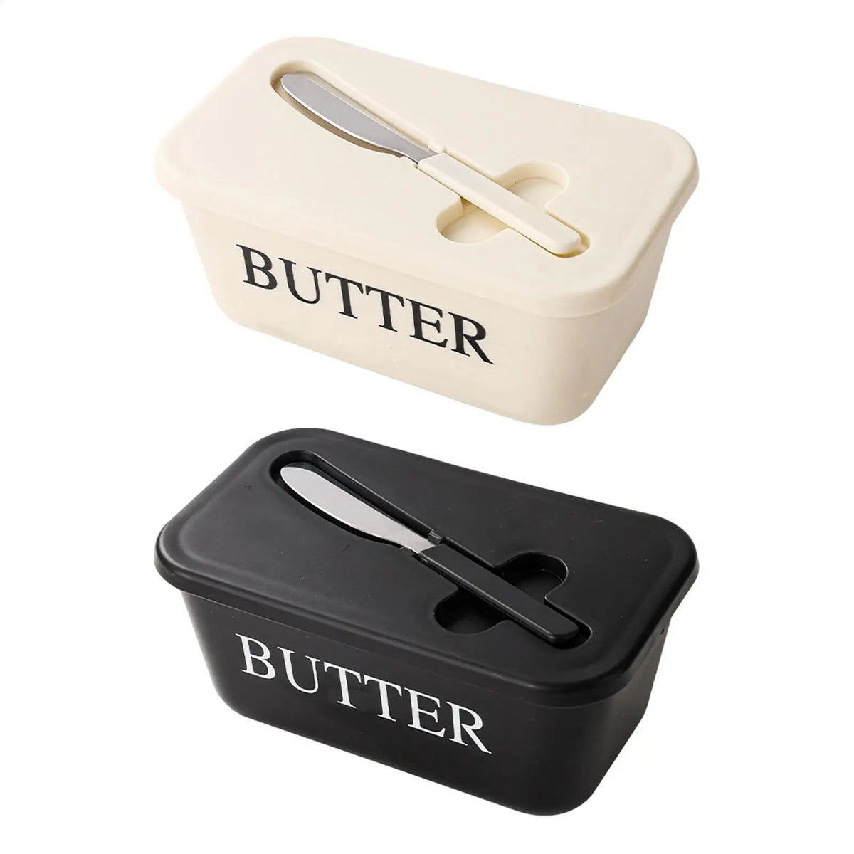 Butter Dish with Lid & Built-In Cutter | Butter Keeper Box Butter Dish PLUSH