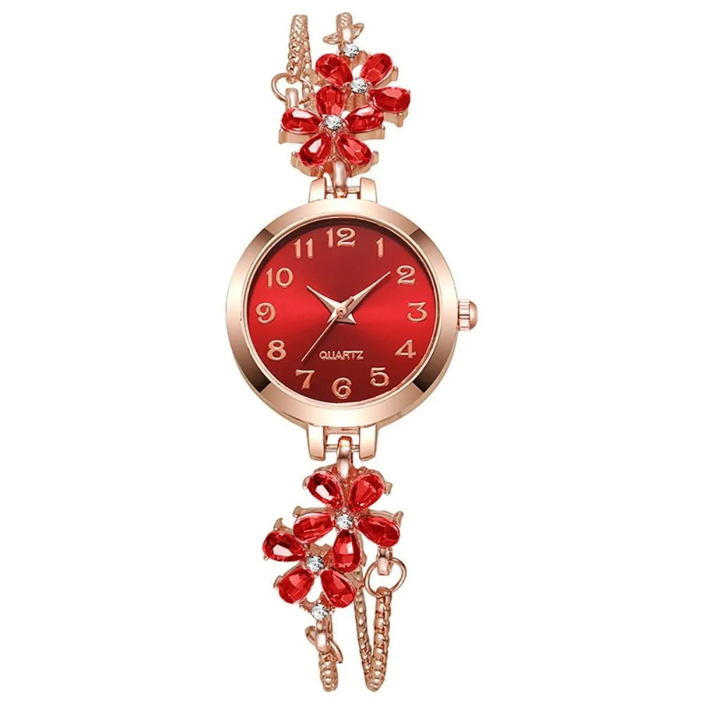 Luxury Vintage Women's Bracelet Watch – Quartz Wrist Watch Women's Bracelet Watch PLUSH Red