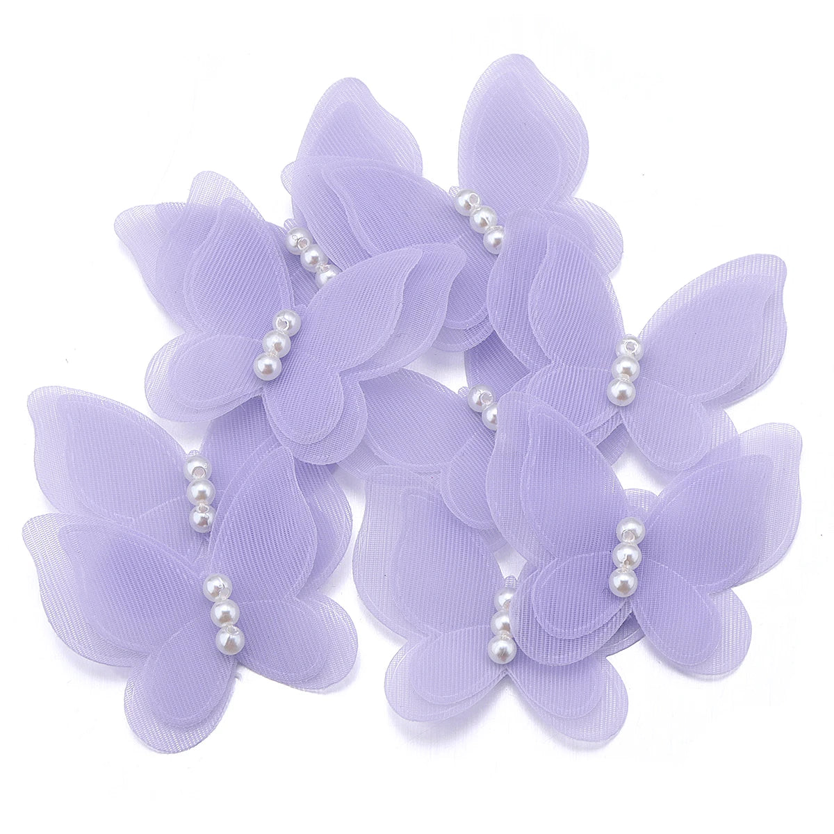 10pcs 3D Lace Butterfly Appliqués – DIY Sewing Craft Patches Fabric Appliqué Patch PLUSH Purple