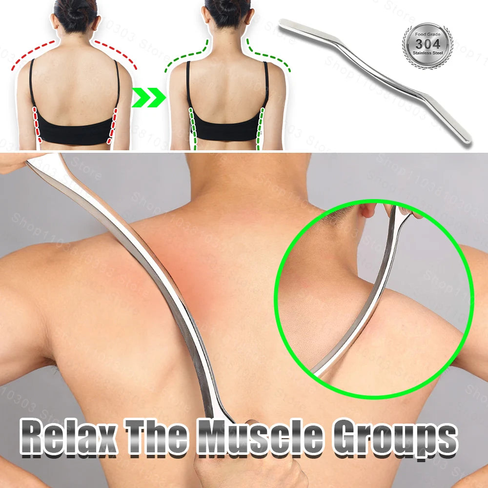 Stainless Steel Fascia Guasha Scraping Tool – Back & Body Fascia Scraping Tool PLUSH