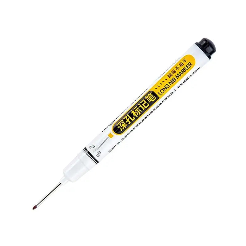 Deep Hole Marker Pens – Waterproof Long Nib Construction Pen Deep Hole Marker PLUSH black