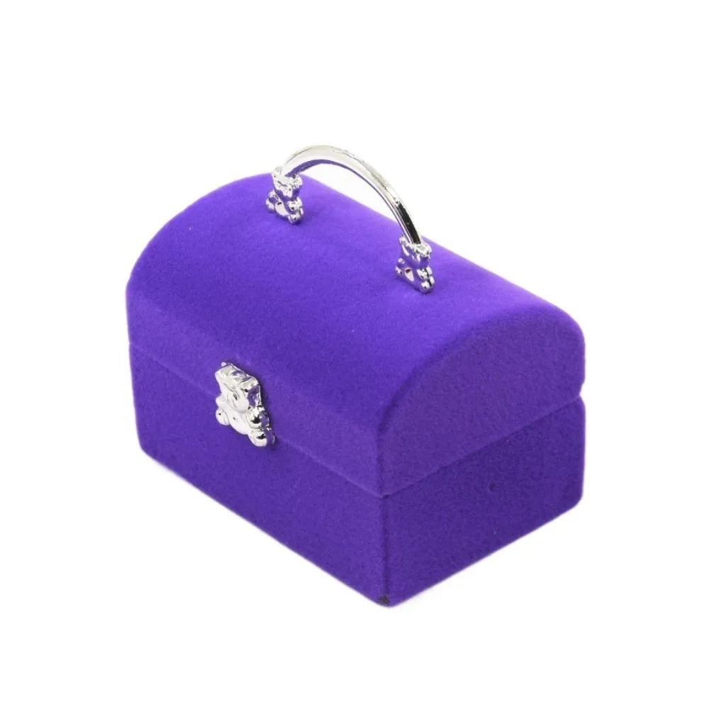 Velvet Jewelry Gift Box – Swan Turtle Mermaid Shapes Jewelry Gift Box PLUSH Purple Box