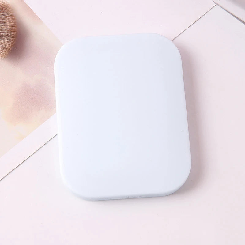 Portable Folding Makeup Mirror & Comb Set – Pocket Vanity Pocket Makeup Mirror PLUSH Blue