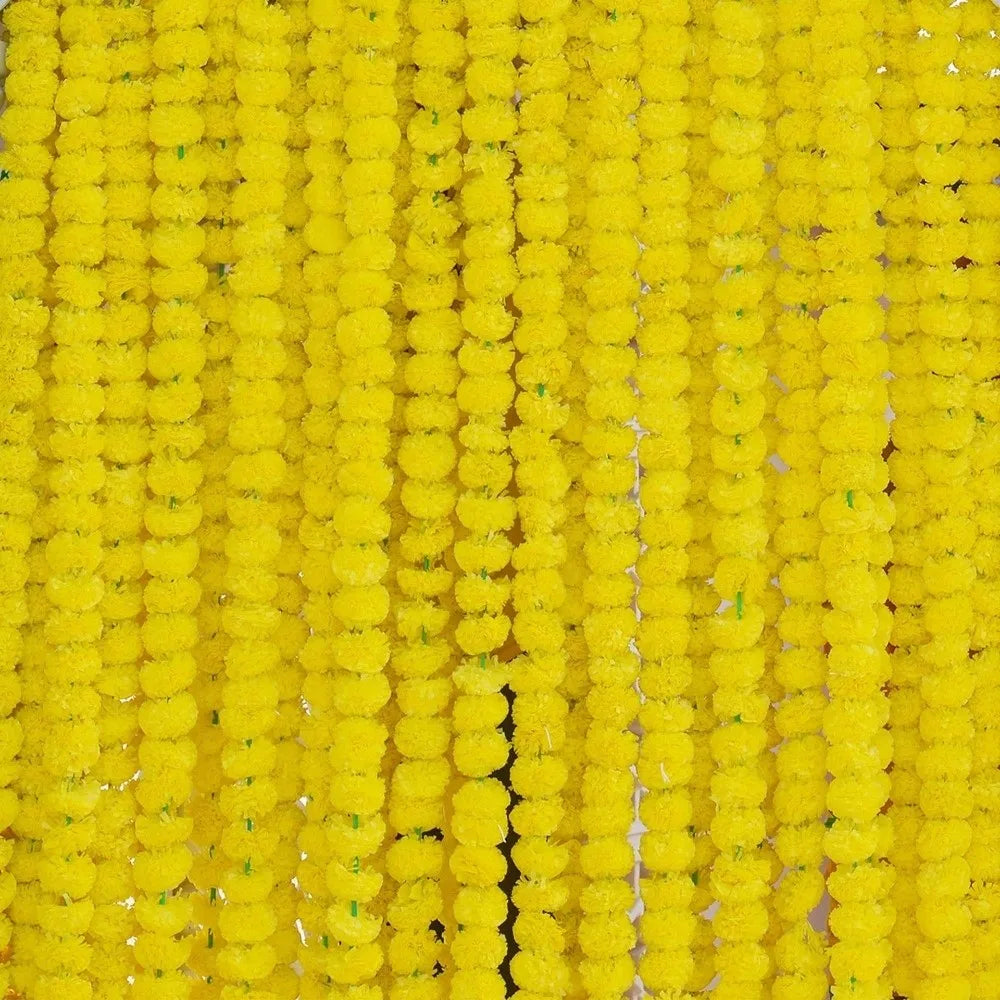 1.5m Marigold Garland – Halloween, Diwali & Wedding Decor Flower Garland PLUSH