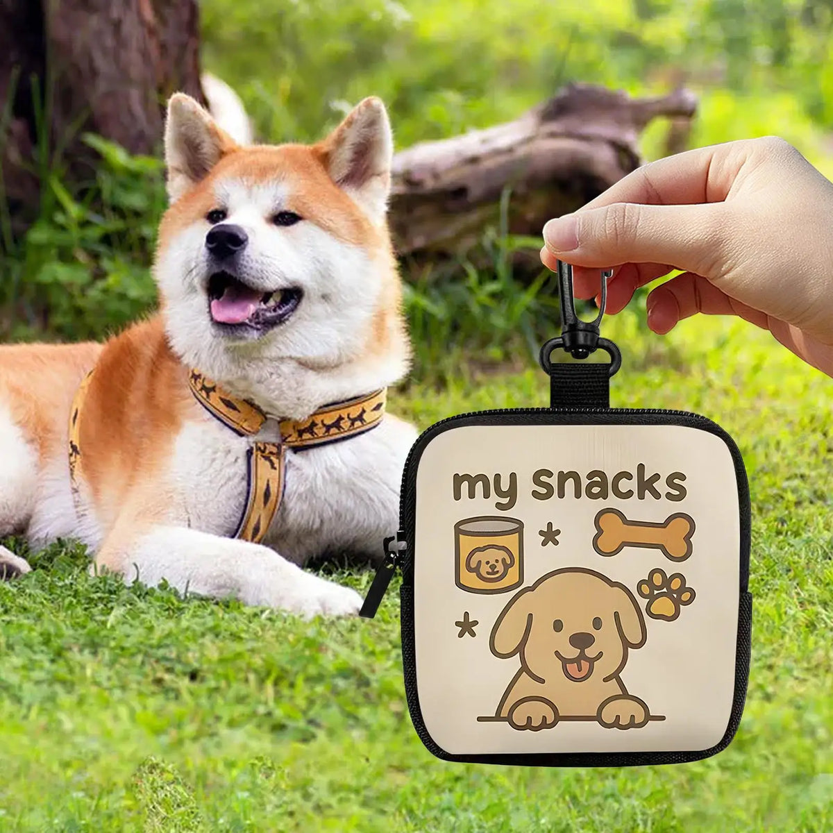 Portable Dog Treat Bag with Hook & Zipper | Training Pouch Dog Training Pouch PLUSH