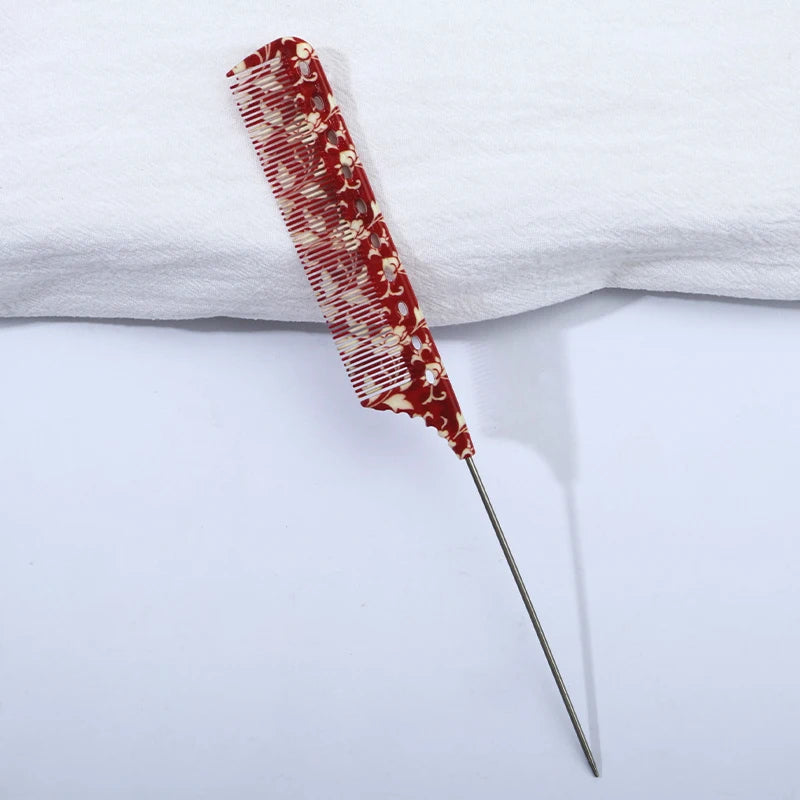 Anti-Static Rat Tail Comb – 5 Floral Patterns | Hair Styling Hair Styling Comb PLUSH 1pc-5