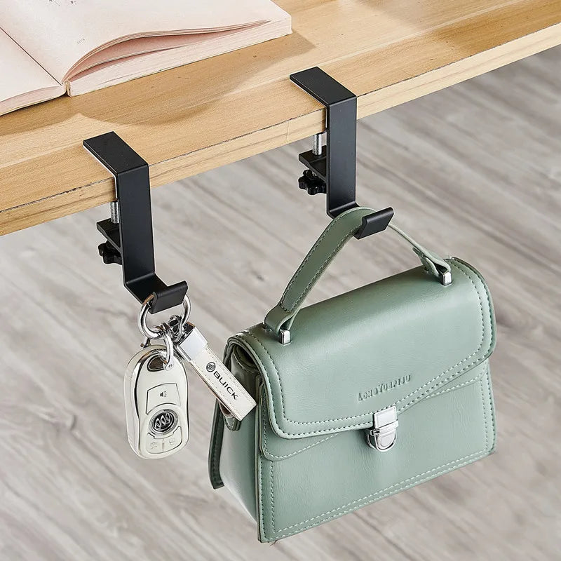 Adjustable Desk Edge Hook – Headset & Backpack Hanger Desk Clamp Hook PLUSH
