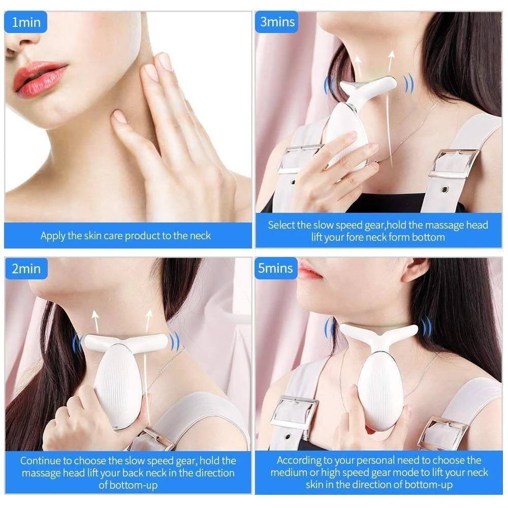 CAMMUO 3-in-1 Microcurrent Face & Neck Massager Device Facial Massager Device PLUSH
