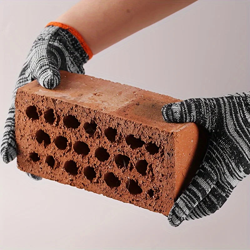 Non-Slip Knitted Cotton Work Gloves – 6/12 Pairs Work Gloves PLUSH