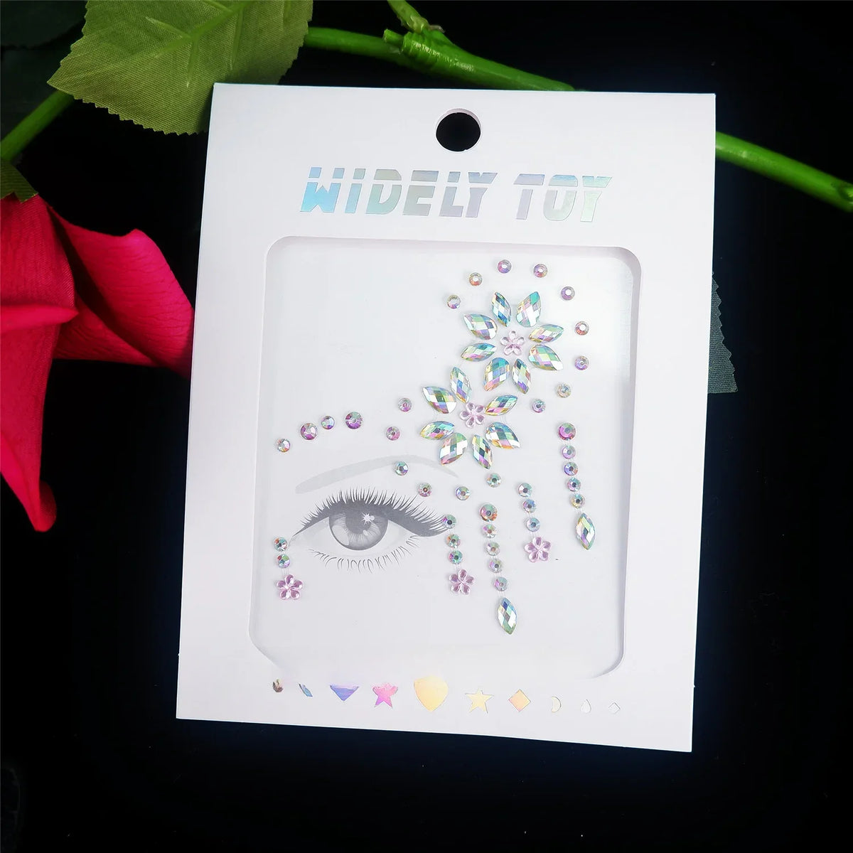 Crystal Face Gems Rhinestone Temporary Tattoo Stickers