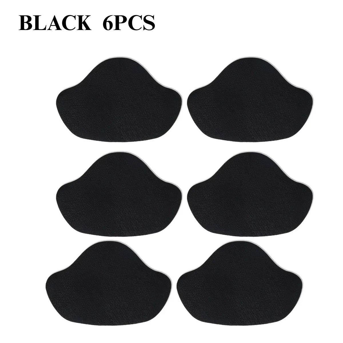 6-Pack PU Sneaker Heel Repair Patches – Shoe Protector Stickers Shoe Repair Patches PLUSH black