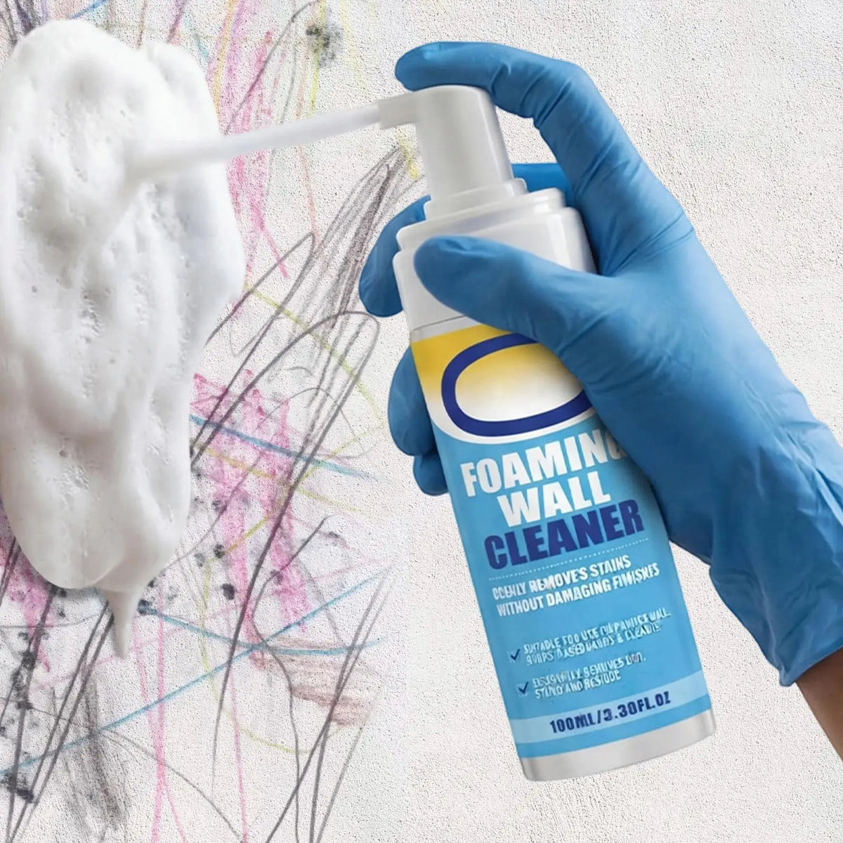 Bathroom Foam Cleaner 100ml | Kitchen & Tile Degreaser Spray Foam Surface Cleaner PLUSH