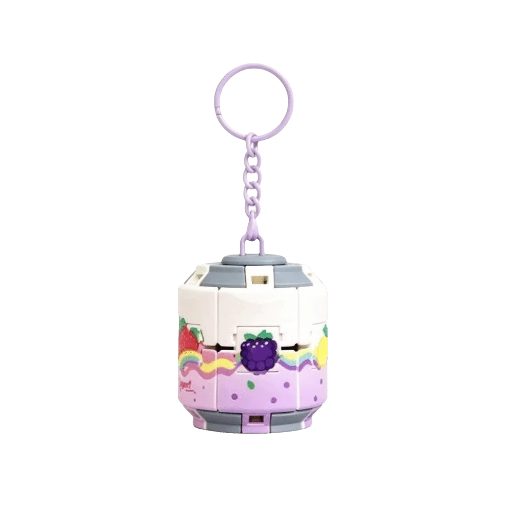 Soda Can Fidget Spinner Keychain – Fun Bag Charm Pendant Fidget Spinner Keychain PLUSH Grape
