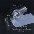Silicone Jelly Nail Art Stamper & Scraper Set – 3pcs Nail Art Stamper PLUSH ND251 Big